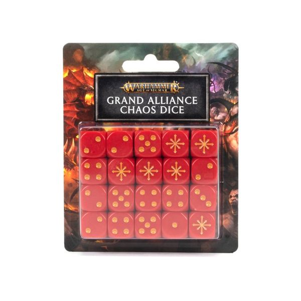 Гральні куби GW - AGE OF SIGMAR: GRAND ALLIANCE CHAOS DICE SET 99220299088 фото