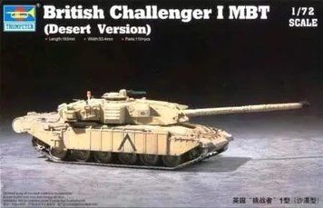 Збірна модель Trumpeter - 1/72 Британський танк Challenger 1MBT (Desert Version) TR07105 фото