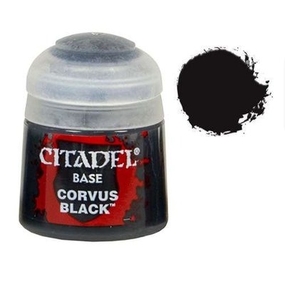 Фарба Citadel - BASE: CORVUS BLACK (12ML) (6-PACK) 9918995024906 фото