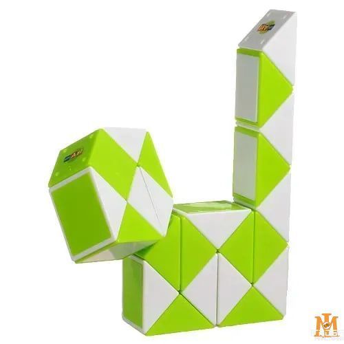 Головоломка Smart Cube - Змійка біло-зелена в коробці
