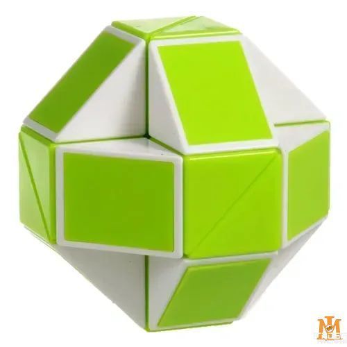 Головоломка Smart Cube - Змійка біло-зелена в коробці