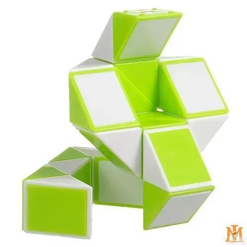 Головоломка Smart Cube - Змійка біло-зелена в коробці
