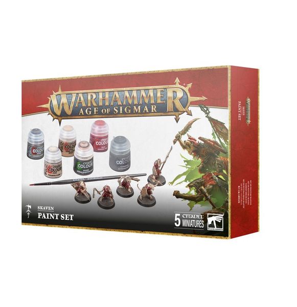 Набор Красок GW - Age of Sigmar: Skaven + Paint Set (Eng/spa/port/lat) 52170206001 фото