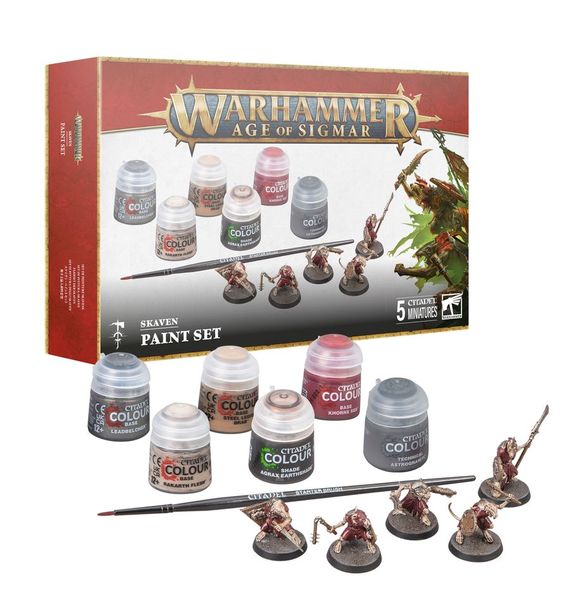 Набір Фарб GW - Age of Sigmar: Skaven + Paint Set (Eng/spa/port/lat) 52170206001 фото