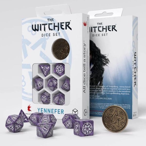 Набор кубиков Q Workshop - Dice Set. The Witcher - Yennefer - Lilac and Gooseberries SWYE1B фото