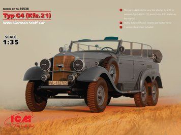 Збірна модель ICM - Typ G4 (Kfz.21), Німецький штабний автомобіль 2 Світової війни (1:35) 35538 фото