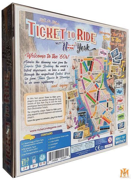 Настольная игра Days Of Wonder - Ticket to Ride: New York (Англ) DOW720060 фото