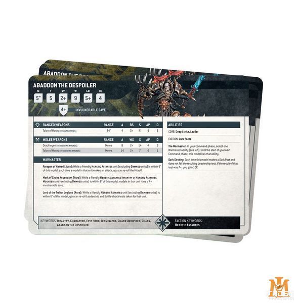 Игровой набор GW - Warhammer 40000: Datasheet Cards - Chaos Space Marine (Eng) 60050102012 фото