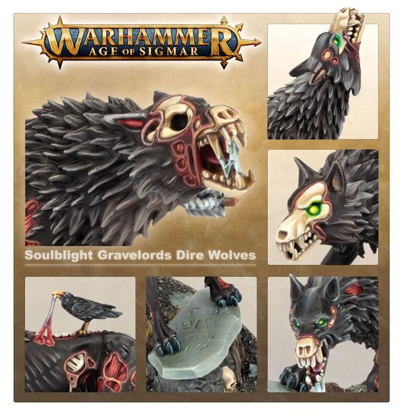 Игровой набор GW - AGE OF SIGMAR: SOULBLIGHT GRAVELORDS - DIRE WOLVES 99120207142 фото