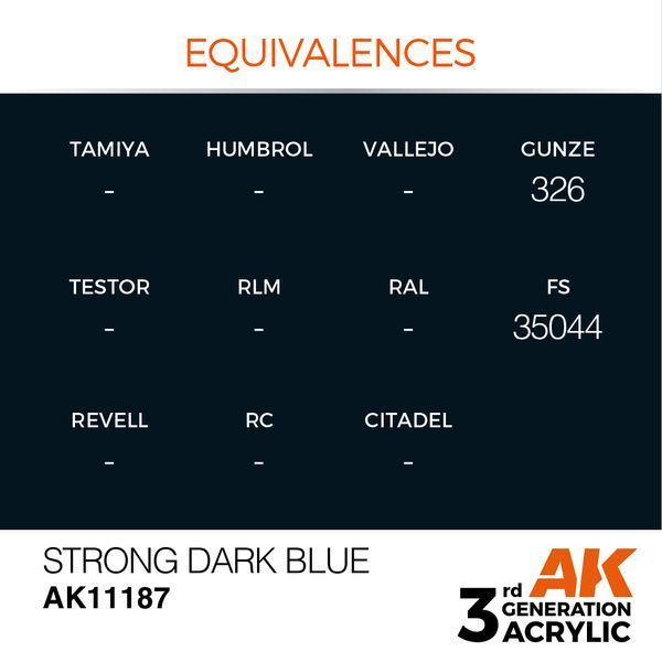 Краска AK - Standard: Strong Dark Blue AK11187 фото