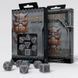 Набор кубиков Q Workshop - Dice Set. Dwarven Gray and black (7) SDWA12 фото 1