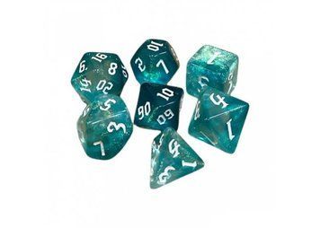 Набор кубиков Games7Days - Double Color Glitter 7 Dice Set - Aqua-White g7dglitdc06 фото