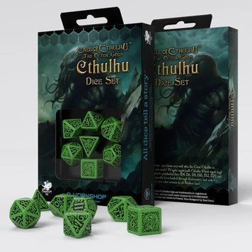 Набір кубиків Q Workshop - Dice Set. Call of Cthulhu - The Outer Gods Cthulhu (7) SCTC60 фото