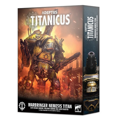 Мініатюра Adeptus Titanicus Warbringer Nemesis Titan with Quake Cannon, Volcano Cannon and Laser Blaster 99120399016 фото