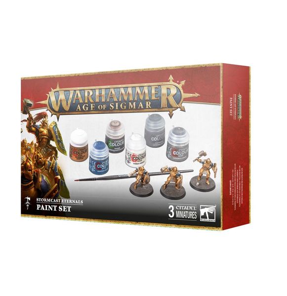 Набір Фарб GW - Age of Sigmar: Stormcast Eternals + Paint Set (Eng/spa/port/latv/rm) 52170218003 фото