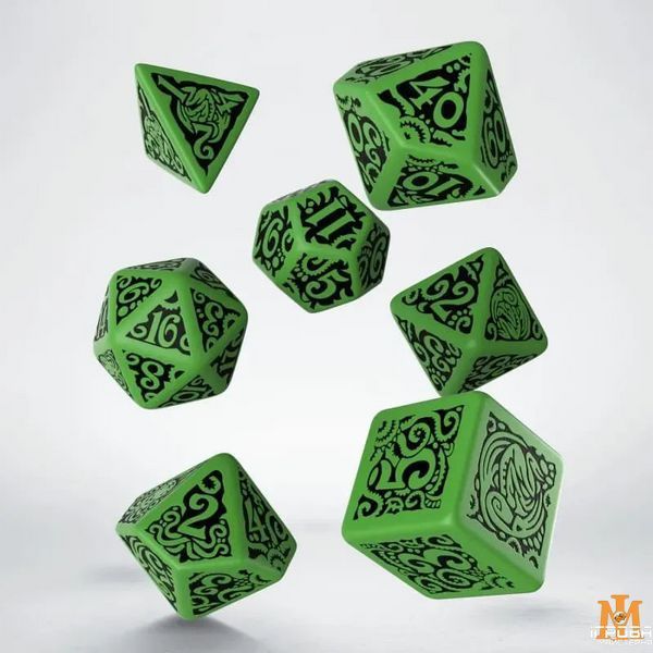 Набір кубиків Q Workshop - Dice Set. Call of Cthulhu - The Outer Gods Cthulhu (7) SCTC60 фото