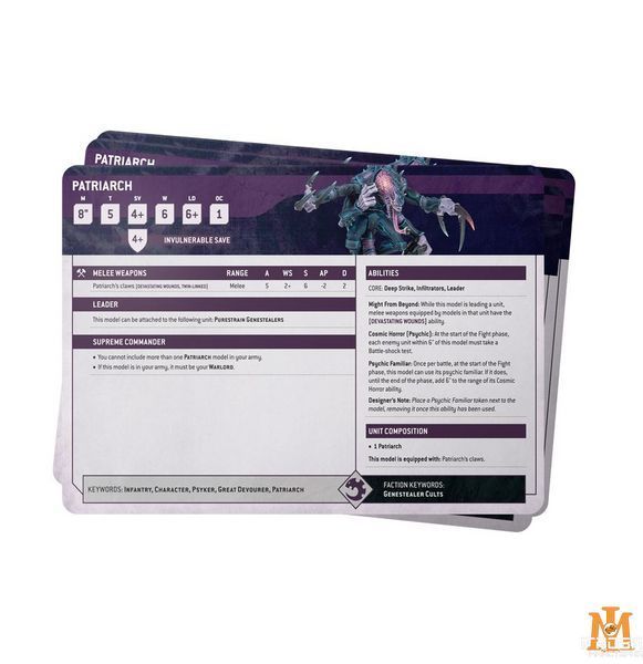 Ігровий набір GW - Warhammer 40000: Datasheet Cards - Genestealer Cults (10th Ed) 2023 (Eng)