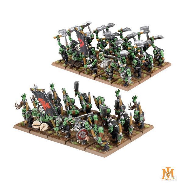 Ігровий набір GW - WARHAMMER. THE OLD WORLD: ORC AND GOBLIN TRIBES - ORC BOYZ AND ORC ARRER BOYZ MOBS 99122709003 фото