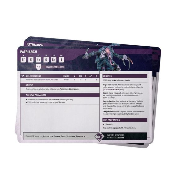 Игровой набор GW - Warhammer 40000: Datasheet Cards - Genestealer Cults (Eng) 60050117002 фото