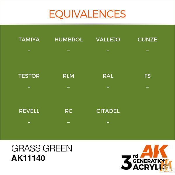 Краска AK - Standard: Grass Green AK11140 фото
