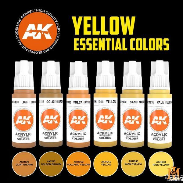 Набір фарб AK - Yellow Uniform Colors 3g AK11615 фото