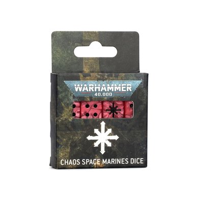 Гральні куби GW - WARHAMMER 40000: CHAOS SPACE MARINES DICE 99220102024 фото