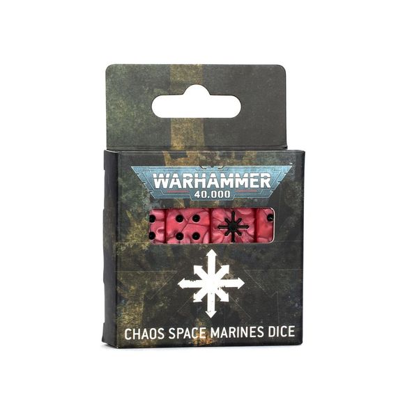 Игральные кубы GW - Warhammer 40000: Chaos Space Marines Dice 99220102024 фото