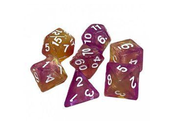 Набор кубиков Games7Days - Double Glitter 7 Dice Set - Yellow-Pink g7dglitdc12 фото