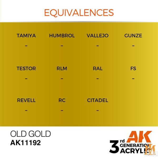 Фарба AK - Metallic: Old Gold AK11192 фото
