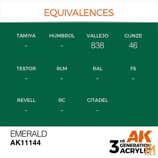 Краска AK - Standard: Emerald AK11144 фото