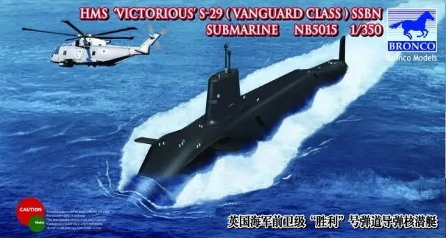 Сборная модель Bronco - 1/350 Подводный корабль HMS-29/30/31 Vanguard Class SSBN NB5015 фото