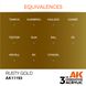 Краска AK - Metallic: Rusty Gold AK11193 фото 3