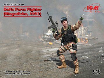 Збірна модель ICM - Боєць підрозділу Дельта (Могадішо, 1993 р.) (1:16) 16103 фото