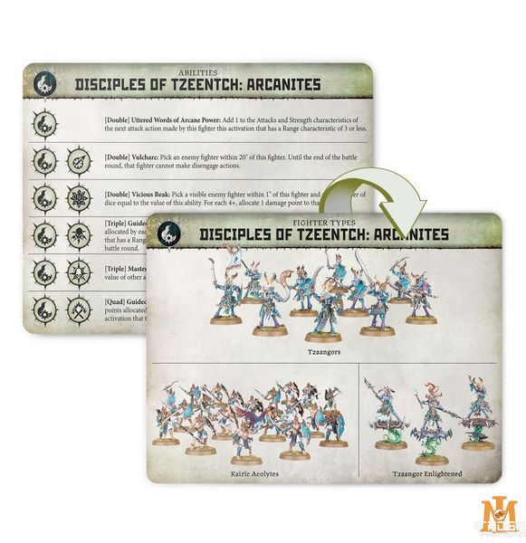 Ігровий набір GW - Age of Sigmar. Warcry: Tzeentch Arcanites Card Pack 99220201011 фото