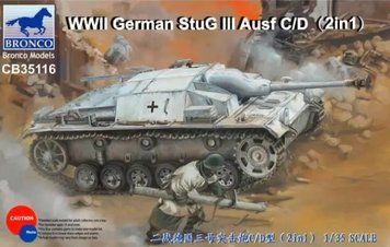 Збірна модель Bronco - 1/35 Німецька штурмова САУ StuG.III Ausf.C/D (SdKfz 142) CB35116 фото