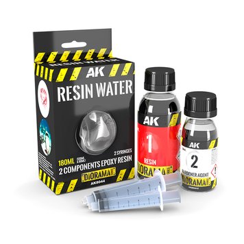 Епоксидна Смола AK - Epoxy Resin: Resin Water - 2 Components (180ml) AK8044 фото