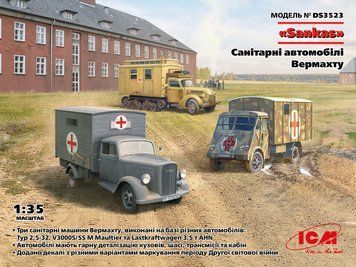Збірна модель ICM - Sankas Санітарні автомобілі Вермахту (1:35) DS3523 фото