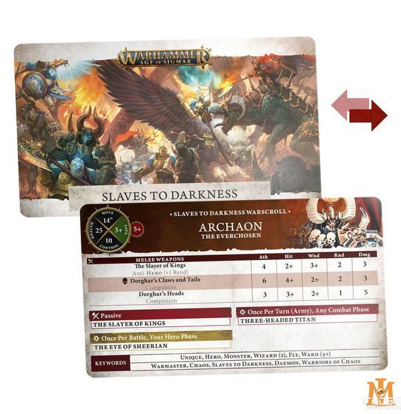 Игровой набор GW - Age of Sigmar: Warscroll Card - Slaves To Darkness (Eng) 60050201005 фото