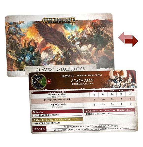 Ігровий набір GW - Age of Sigmar: Warscroll Card - Slaves To Darkness (Eng) 60050201005 фото