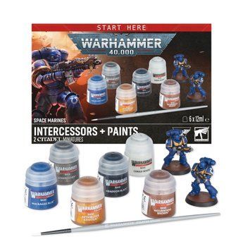 Набір фарб Warhammer 40000: Space Marines - Intercessors + Paints (2026) 52170101002 фото