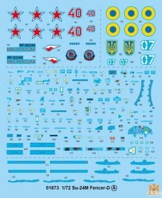 Сборная модель Trumpeter - 1/72 Тактический бомбардировщик Су-24М TR01673 фото