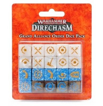 Гральні куби GW - Warhammer Underworlds. Direchasm: Grand Alliance Order Dice Pack 99220799009 фото