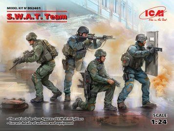 Збірна модель ICM - Команда S.W.A.T. (4 Фігури) (1:24) DS 2401 фото