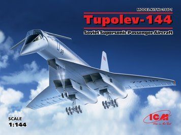Збірна модель ICM - Tуполєв-144, Радянський надзвуковий літак (1:144) 14401 фото