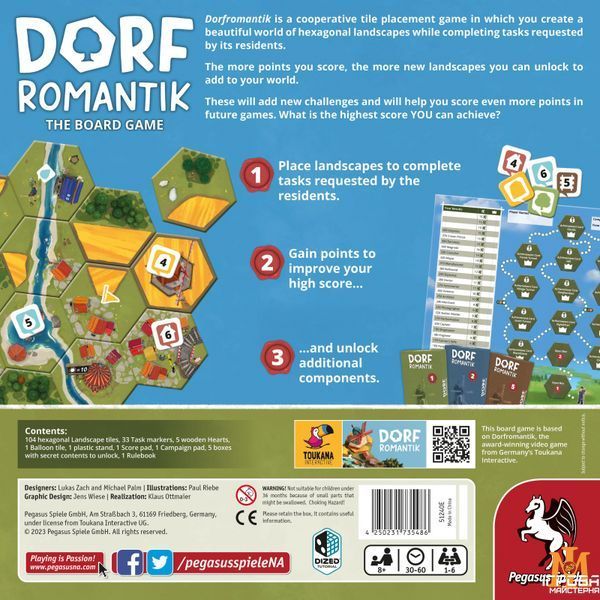Настольная игра Pegasus Spiele - Dorfromantik - The Board Game (Англ) 51240E фото