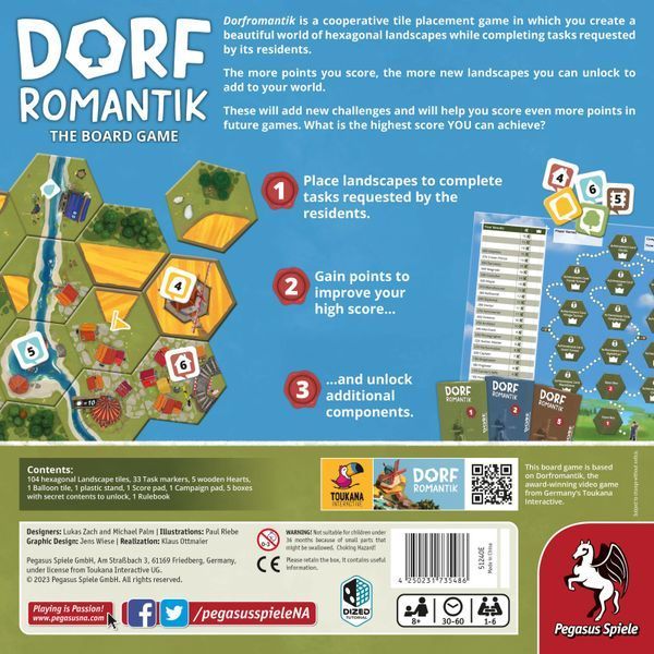 Настільна гра Pegasus Spiele - Dorfromantik - The Board Game (англ) 51240E фото