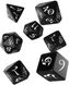 Набор кубиков Q Workshop - Dice Set. Classic RPG Black and white SCLE05 фото 2