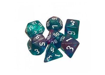 Набор кубиков Games7Days - Double Glitter 7 Dice Set - Aqua-Purple g7dglitdc02 фото