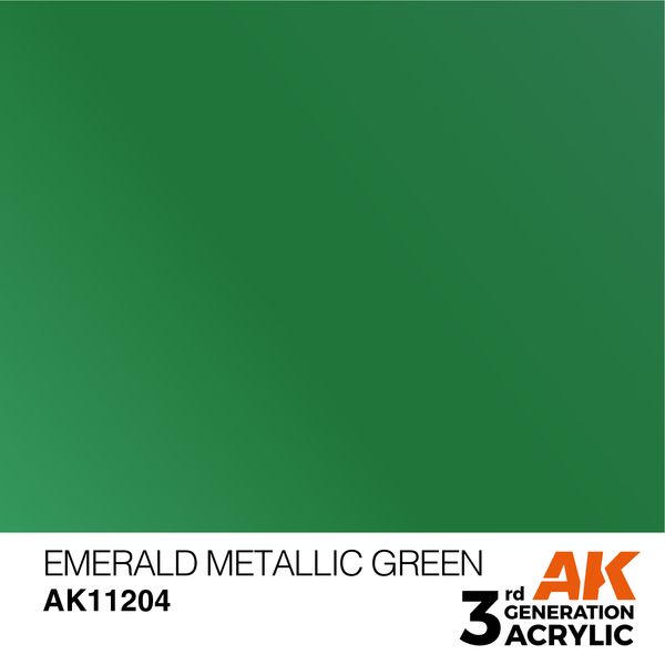 Фарба AK - Metallic: Emerald Metallic Green AK11204 фото