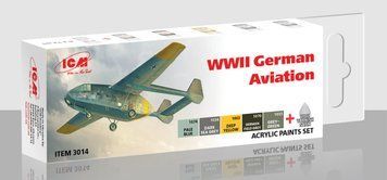 Набір фарб ICM - Acrylic Paint Set: WWII German aviation (6 x 12 ml)